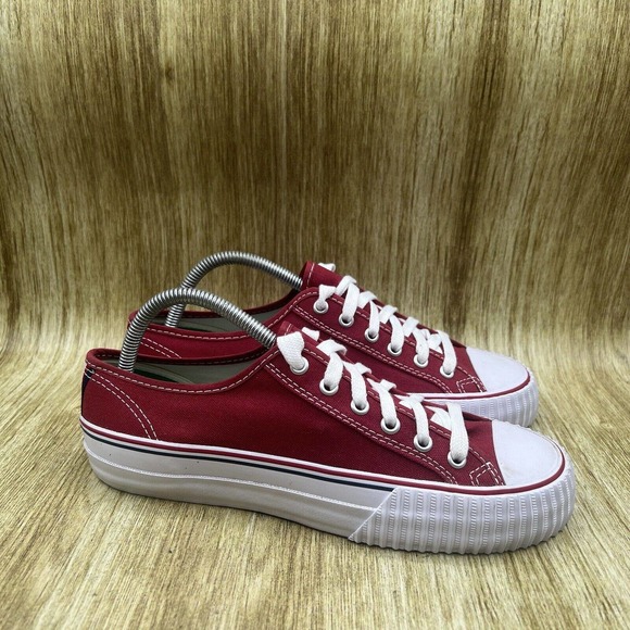 P.F. Flyers Red and White Athletic Shoes - Picture 1 of 9